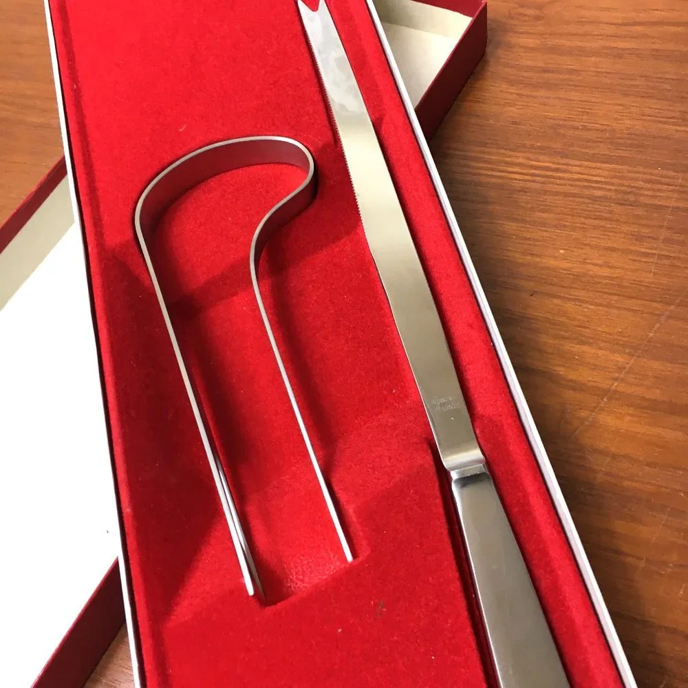 LANTANA Capri Italy Carving Set  70's MCM Stainless Steel Vtg